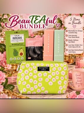 Lime Floral Cosmetic Bag - Bright Green Floral Pouch